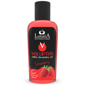 LUXURIA VOLUPTAS EDIBLE MASSAGE GEL WARMING EFFECT - STRAWBERRY 100 ML é um Óleo, Lubrificante e Creme para massagem.