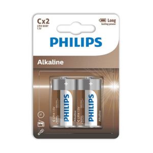 PHILIPS ALKALINE BATTERIES C LR14 BLISTER*2 é um artigo que pertence à gama de baterias, para que nunca lhe falte a pilha.