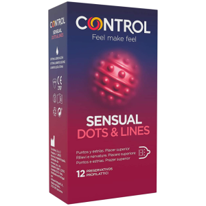 CONTROL SENSUAL DOTS & LINES 12 UNITS são preservtivos especiais, para maior segurança e sensibilidade. Super saborosos.