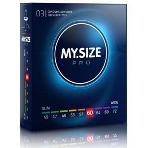 MY SIZE PRO CONDOMS 60 MM 3 UNITS são preservtivos para gays, para maior segurança e sensibilidade. Super saborosos.