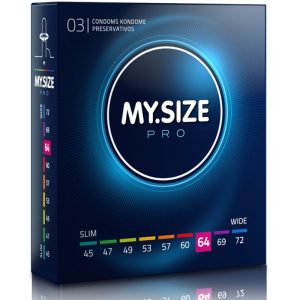 MY SIZE PRO CONDOMS 64 MM 3 UNITS são preservtivos para gays, para maior segurança e sensibilidade. Super saborosos.