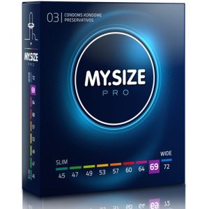 MY SIZE PRO CONDOMS 69 MM 3 UNITS são preservtivos para gays, para maior segurança e sensibilidade. Super saborosos.