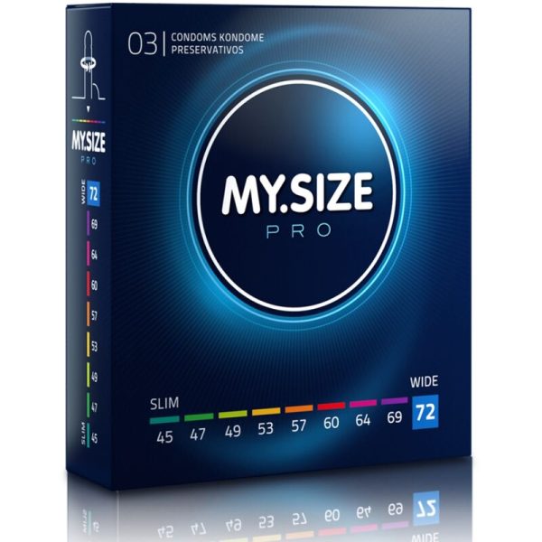 MY SIZE PRO CONDOMS 72 MM 3 UNITS são preservtivos para gays, para maior segurança e sensibilidade. Super saborosos.