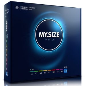 MY SIZE PRO CONDOMS 72 MM 36 UNITS são preservtivos para gays, para maior segurança e sensibilidade. Super saborosos.