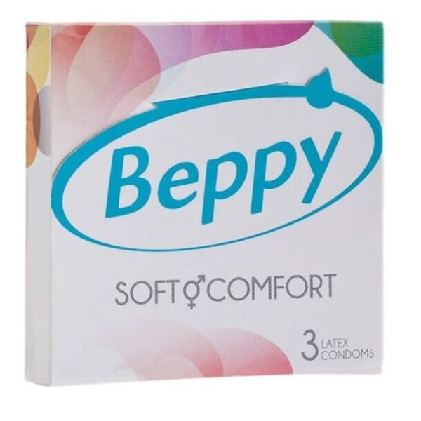 BEPPY SOFT AND COMFORT 3 CONDOMS são preservtivos para gays, para maior segurança e sensibilidade. Super saborosos.