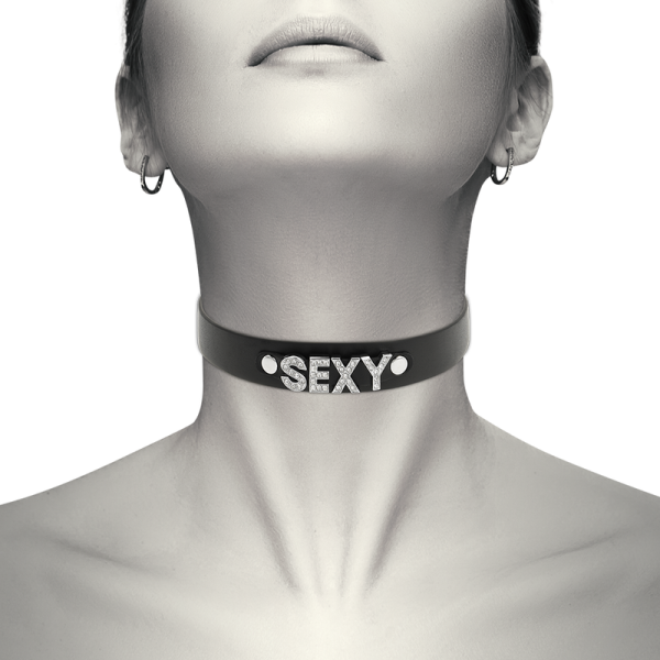 COQUETTE CHIC DESIRE HAND CRAFTED CHOKER VEGAN LEATHER  - SEXY é um brinquedo sexual da gama Fetiche e Bondage relacionada com BDSM e Acessórios.