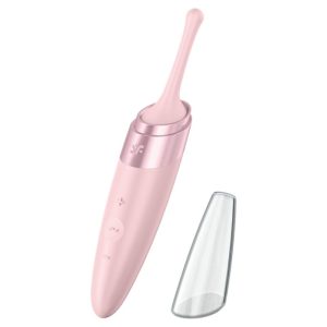 SATISFYER TWIRLING DELIGHT CLIT TIP VIBRATOR - PINK é um brinquedo sexual dos estimuladores de clitóris, super potentes, eficazes e seguros.