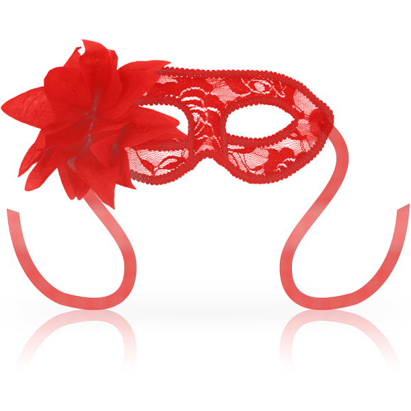 OHMAMA MASKS LACE EYEMASK AND FLOWER - RED é um brinquedo sexual da gama Fetiche e Bondage relacionada com máscaras para os olhos.