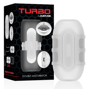 JAMYJOB TURBO DOUBLE MASTURBATOR é um brinquedo sexual adequado ao homem, super potente e confortável.