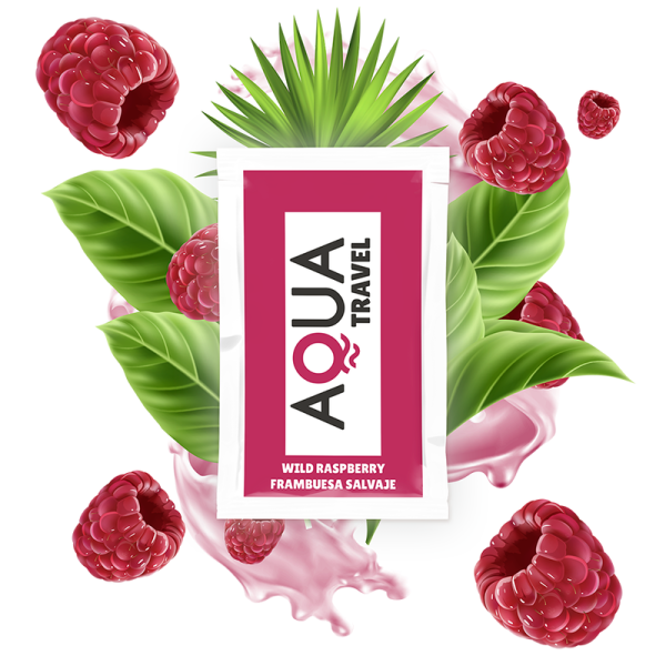 AQUA TRAVEL WILD RASPBERRY FLAVOUR WATERBASED LUBRICANT - 6 ML é um Óleo e Lubrificante extremamente agradável e completo de dose única.