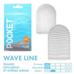 TENGA WAVE LINE POCKET STROKER é um brinquedo sexual adequado ao homem, super potente e confortável.