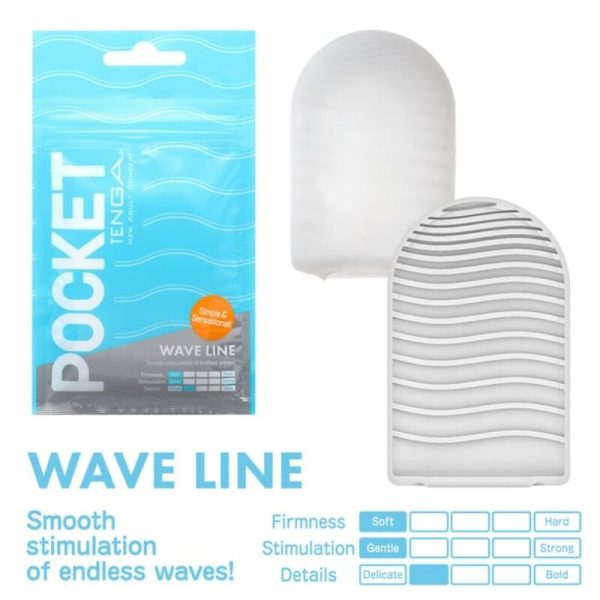 TENGA WAVE LINE POCKET STROKER é um brinquedo sexual adequado ao homem, super potente e confortável.