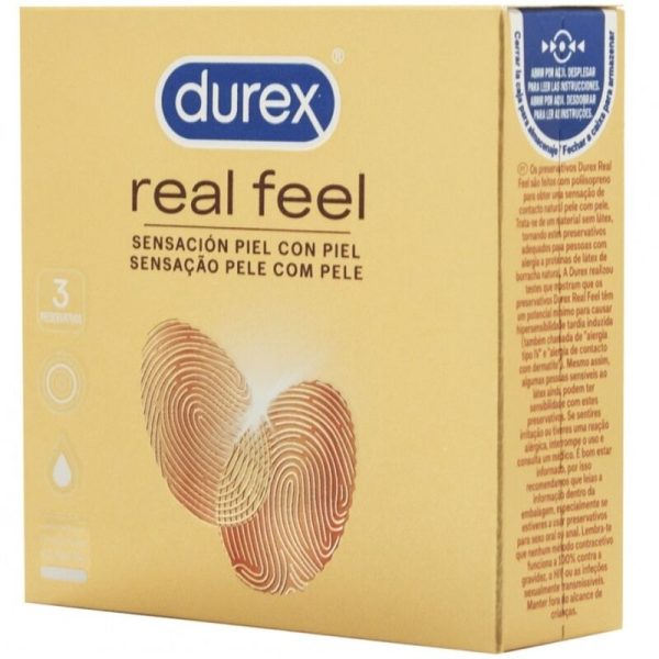 DUREX REAL FEEL CONDOMS 3 UDS são preservtivos especiais, para maior segurança e sensibilidade. Super saborosos.