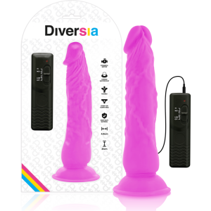 DIVERSIA FLEXIBLE VIBRATING DILDO 21 CM - PURPLE é um brinquedo sexual da gama dos Strapon Dildos, para um maior prazer anal.