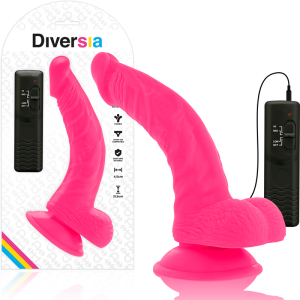 DIVERSIA FLEXIBLE VIBRATING DILDO 21.5 CM - PURPLE é um brinquedo sexual da gama dos Strapon Dildos, para um maior prazer anal.