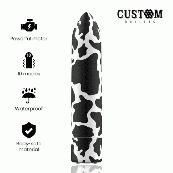 CUSTOM BULLETS RECHARGEABLE COW MAGNETIC BULLET 10 INTENSITIES é um brinquedo sexual da gama das Balas vibratórias, super potentes, eficazes e seguros.