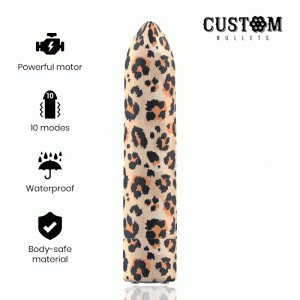 CUSTOM BULLETS LEOPARD MAGNETIC BULLET 10 INTENSITIES é um brinquedo sexual da gama das Balas vibratórias, super potentes, eficazes e seguros.