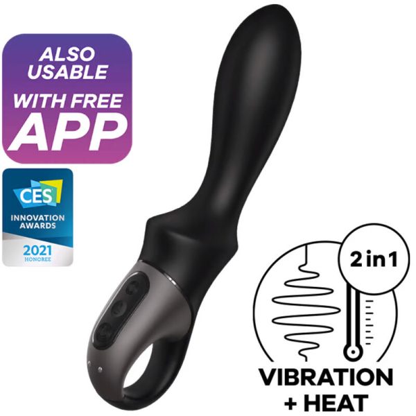 SATISFYER HEAT CLIMAX ANAL VIBRATOR APP - BLACK é um brinquedo sexual da gama dos Vibradores anais, super potente para maior prazer.