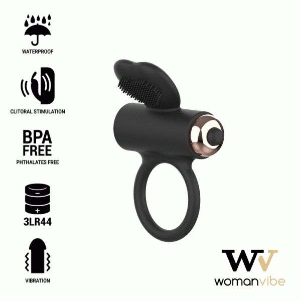 WOMANVIBE ZEUS SILICONE VIBRATOR RING é um brinquedo sexual adequado ao homem, super potente e confortável.