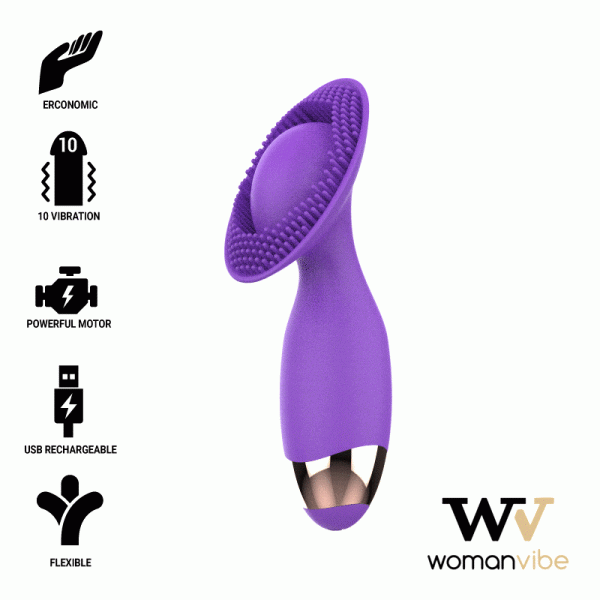 WOMANVIBE PUPPY STIMULATOR RECHARGEABLE SILICONE é um brinquedo sexual da gama dos Masturbadores para mulheres, confortável e potente.