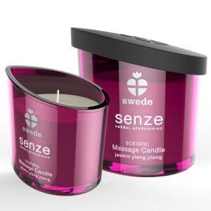 SWEEDE SENZE ECSTATIC MASSAGE CANDLE - JASMINE, YLANG YLANG pertence á gama de velas afrodisíacas, para um ambeinte especial e relaxante.