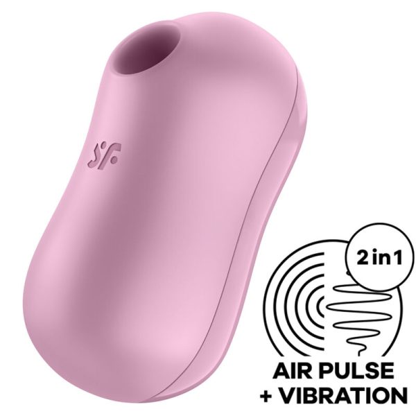 SATISFYER COTTON CANDY AIR PULSE STIMULATOR & VIBRATOR - LILAC é um brinquedo sexual da gama dos estimuladores de ar, eficazes e seguros.