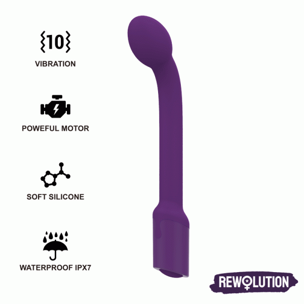 REWOLUTION REWOFLEX FLEXIBLE G-POINT STIMULATOR VIBRATOR é um brinquedo sexual da gama dos Vibradores, super potente e confortável.