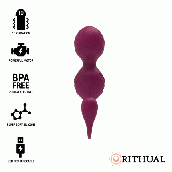 RITHUAL NISHA RECHARGEABLE KEGEL BALLS ORQUIDEA é um brinquedo sexual da gama das Bolas, para maior prazer e conforto.