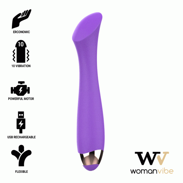 WOMANVIBE MANDY "K" POINT SILICONE RECHARGEABLE VIBRATOR é um brinquedo sexual da gama dos Vibradores, super potente e confortável.