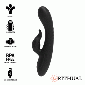 RITHUAL ANUSARA DUAL MOTOR RECHARGEABLE 2.0 BLACK é um brinquedo sexual da gama dos Vibradores, super potente e confortável.