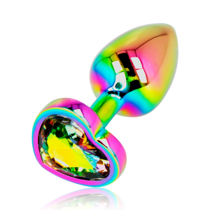 OHMAMA ANAL PLUG IRIDESCENT HEART - SMALL é um brinquedo sexual da gama dos Plugs, super confortável para maior prazer.