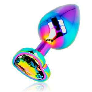 OHMAMA ANAL PLUG IRIDESCENT HEART - MEDIUM é um brinquedo sexual da gama dos Plugs, super confortável para maior prazer.