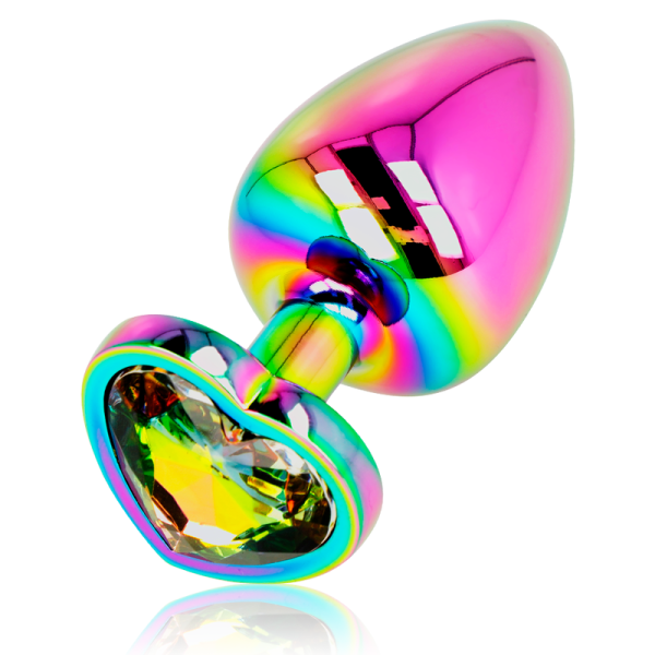 OHMAMA ANAL PLUG IRIDESCENT HEART - LARGE é um brinquedo sexual da gama dos Plugs, super confortável para maior prazer.