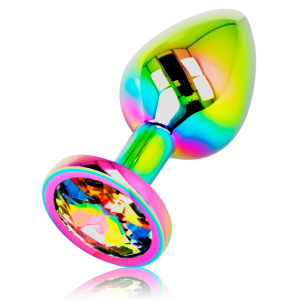 OHMAMA ANAL PLUG IRIDESCENT CIRCLE - LARGE é um brinquedo sexual da gama dos Plugs, super confortável para maior prazer.