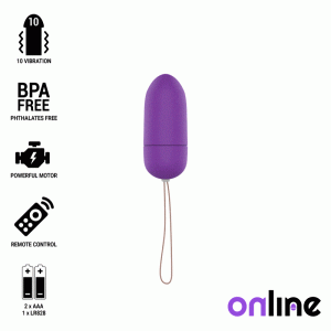 ONLINE REMOTE CONTROL VIBRATING EGG L - PURPLE é um brinquedo sexual da gama dos Vibradores, super potente e confortável.