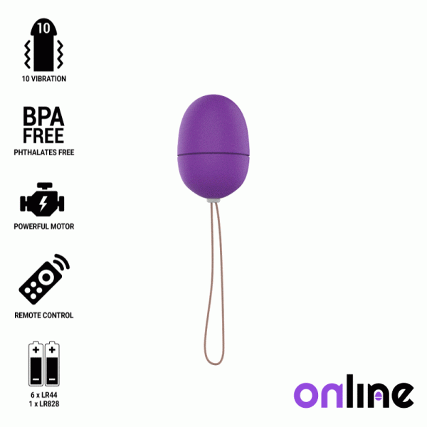 ONLINE REMOTE CONTROL VIBRATING EGG  S - PURPLE é um brinquedo sexual da gama dos Vibradores, super potente e confortável.