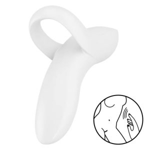 SATISFYER BOLD LOVER FINGER VIBRATOR - WHITE é um brinquedo sexual dos estimuladores de clitóris, super potentes, eficazes e seguros.