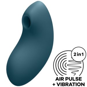 SATISFYER VULVA LOVER 2 AIR PULSE STIMULATOR & VIBRATOR - BLUE é um brinquedo sexual da gama dos estimuladores de ar, eficazes e seguros.