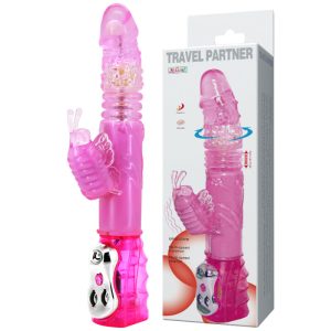 TRAVEL PARTNER ROTATOR UP & DOWN RABBIT PINK é um brinquedo sexual da gama dos Vibradores, super potente e confortável.