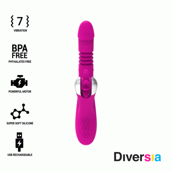 DIVERSIA BUNNY UP & DOWN 24 CM é um brinquedo sexual dos estimuladores de clitóris, super potentes, eficazes e seguros.