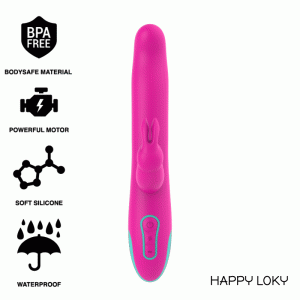 HAPPY LOKY PLUTO RABBIT VIBRATOR & ROTATOR WATCHME WIRELESS TECHNOLOGY COMPATIBLE é um brinquedo sexual dos estimuladores de clitóris, super potentes, eficazes e seguros.