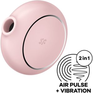 SATISFYER PRO TO GO 3 DOUBLE AIR PULSE STIMULATOR & VIBRATOR - PINK é um brinquedo sexual da gama dos estimuladores de ar, eficazes e seguros.