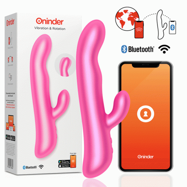 ONINDER VIBRATION & ROTATION PINK - FREE APP é um brinquedo sexual da gama dos Vibradores com APP, super potente e confortável.