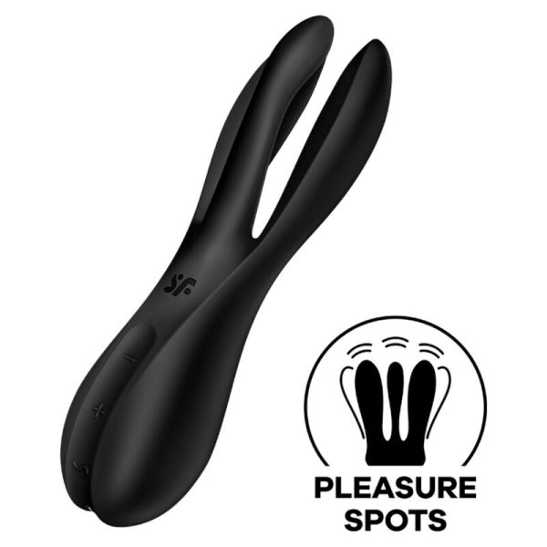 SATISFYER THREESOME 2 VIBRATOR - BLACK é um brinquedo sexual dos estimuladores de clitóris, super potentes, eficazes e seguros.