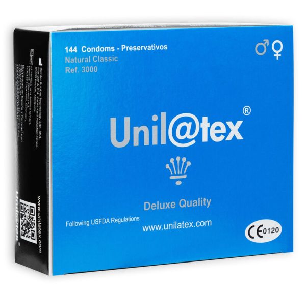 UNILATEX - NATURAL PRESERVATIVES 144 UNITS são preservtivos para gays, para maior segurança e sensibilidade. Super saborosos.