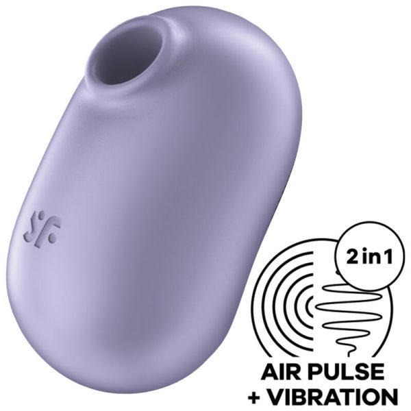 SATISFYER PRO TO GO 2 DOUBLE AIR PULSE STIMULATOR & VIBRATOR - VIOLET é um brinquedo sexual da gama dos Masturbadores para mulheres, confortável e potente.