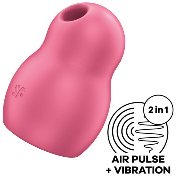 SATISFYER PRO TO GO 1 DOUBLE AIR PULSE STIMULATOR & VIBRATOR - RED é um brinquedo sexual da gama dos estimuladores de ar, eficazes e seguros.