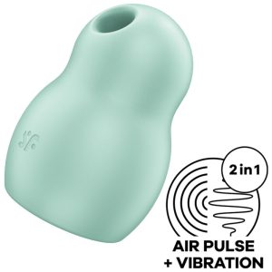 SATISFYER PRO TO GO 1 DOUBLE AIR PULSE STIMULATOR & VIBRATOR - GREEN é um brinquedo sexual da gama dos estimuladores de ar, eficazes e seguros.