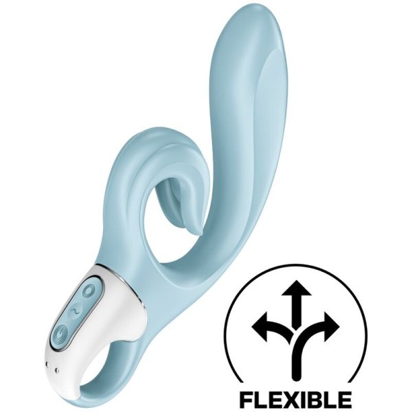 SATISFYER LOVE ME RABBIT VIBRATION - BLUE é um brinquedo sexual dos estimuladores de clitóris, super potentes, eficazes e seguros.