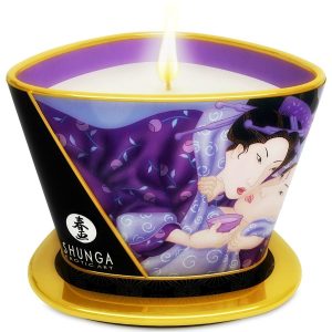 MINI CARESS BY CANDLELIGHT MASSAGE CANDLE  LIBIDO EXOTIC FRUITS pertence á gama de velas afrodisíacas, para um ambeinte especial e relaxante.